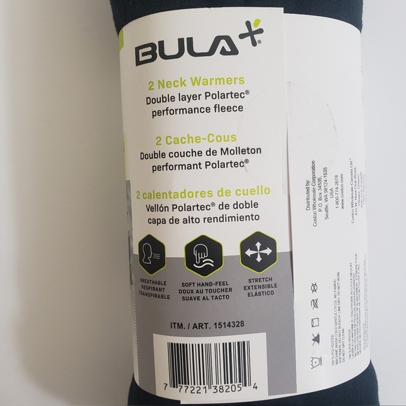 BULA Polartec Neck Warmer 2pk - Black - Picture 3 of 4